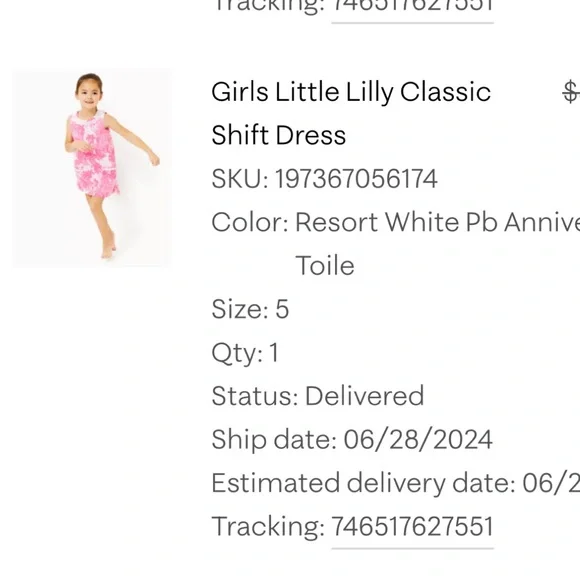 🆕 Lilly Pulitzer Girls Shift Dress - Picture 10 of 10